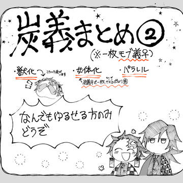 炭義まとめ2【※一枚モブ義♀、女体化、獣化注意】