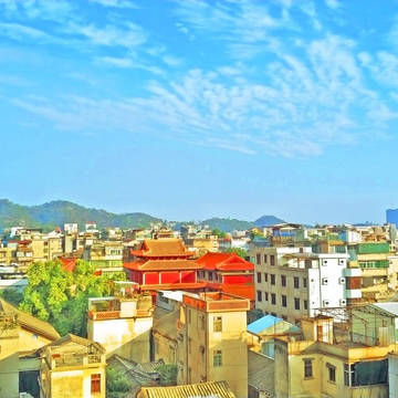 南中国の町[アニメ化処理の写真]