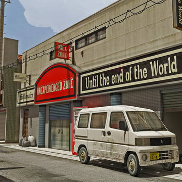 呑み屋街3Dモデル