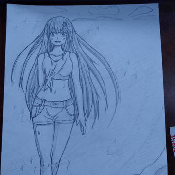 海辺でグラビア撮影！