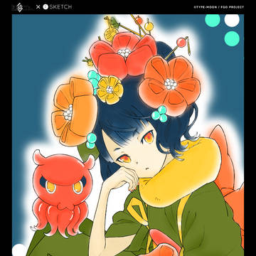 北斎ちゃん塗り絵
