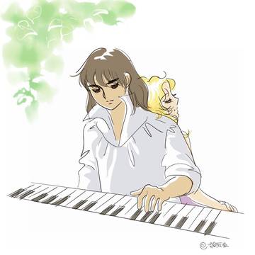 Terry plays piano.