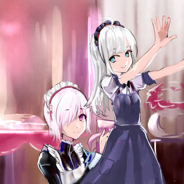 メイドの桜さんとスノンちゃん