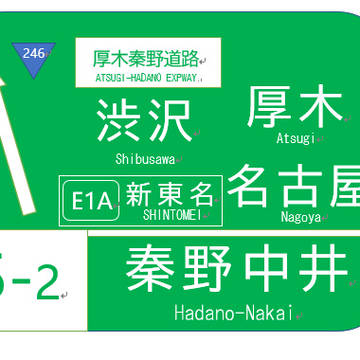 東名下りからの秦野中井IC　将来図