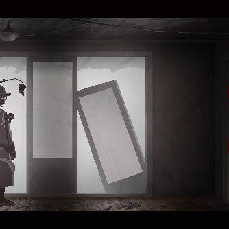 something behind the door