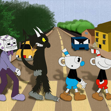 on Abbey Road Cuphead version