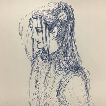 旅の準備4のための塗り絵。習作。