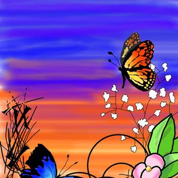 アゲハ蝶の絵詰め合わせ