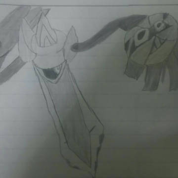 シャーペンでポケモン描いてみた　～ギルガルド～