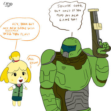 Isabelle and Doom Guy