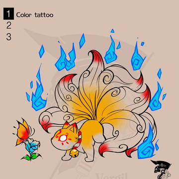 tattoo design_여우
