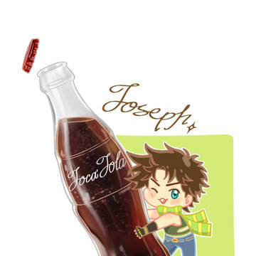 JOJO characters with drinks