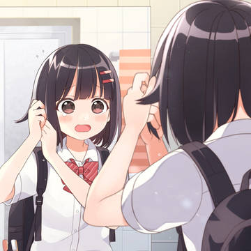 寝癖が直らない女の子
