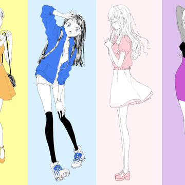 黒×ベタ塗りカラーまとめ