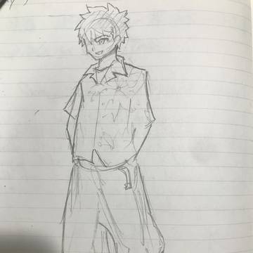 衛宮士郎　ラフ画