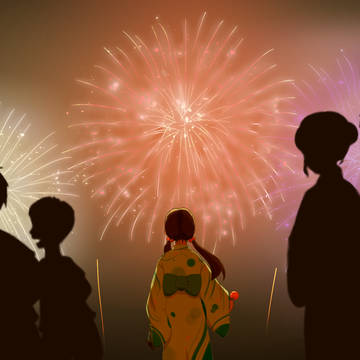 迷った先で見上げた花火