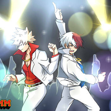 Shoto and Kacchan dancing :P
