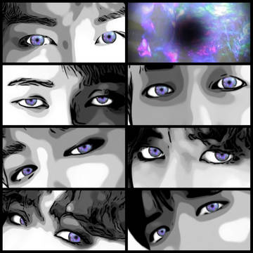 BTS with opal eyes