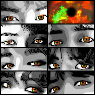 BTS with opal eyes
