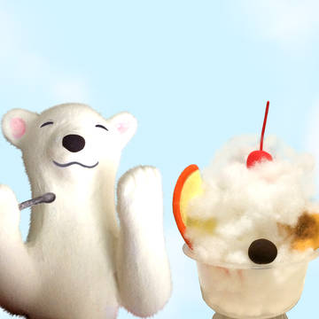 しろくまカフェで 白くまを