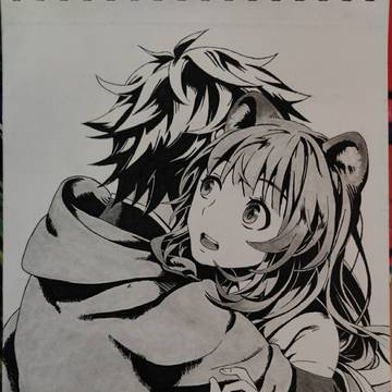Naofumi Iwatani and Raphtalia