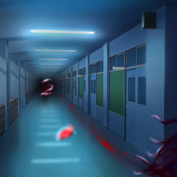 夜の学校、這いよる