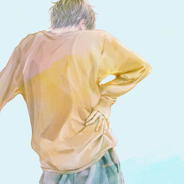 男性背中