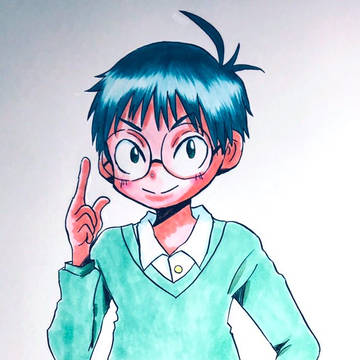 メガネ少年。