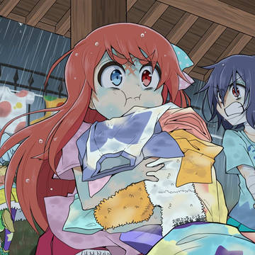 「雨!!雨降ってきた!!!!」
