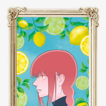 マキマさんの横顔とレモン