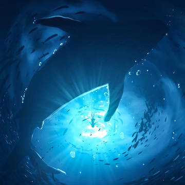 当世界只剩下海,你独自一人漂浮在海面上。