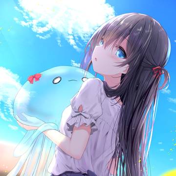 くらげと女の子。