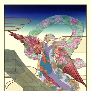 浮世絵風ハーピー