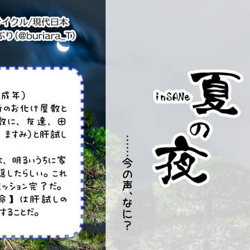 inSANeシナリオ集　プレイヤー募集画像セット