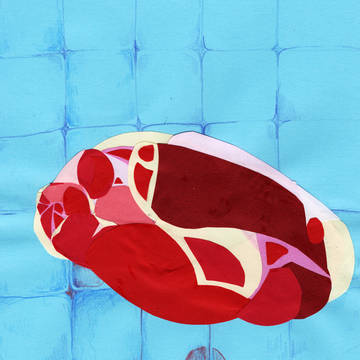 貼り絵の肉