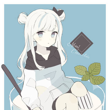 チョコミントパフェ