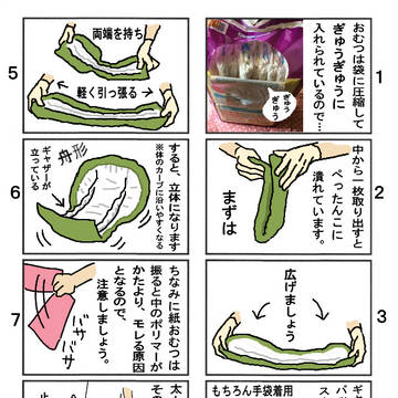 テープ式おむつの付け方・完全版