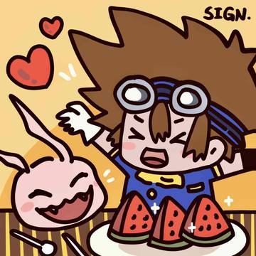 指で描いた子どもたち