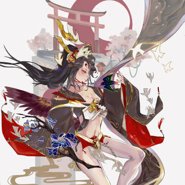 阴阳师花鸟卷自设皮肤-纸鸢画卷
