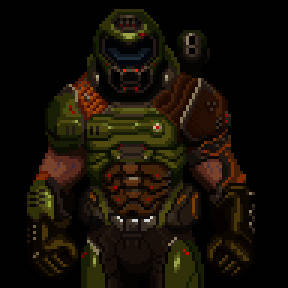 DOOMslayer pixelart animation