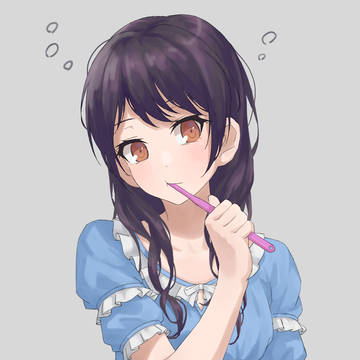 寝ぼけ眼で歯磨きするつーちゃん