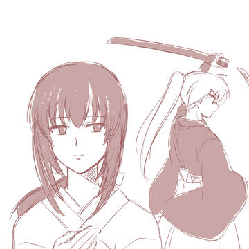 剣心と巴さん。