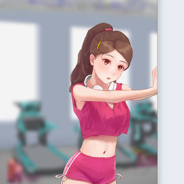 健身フィットネス少女