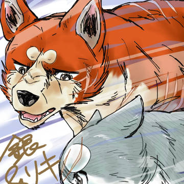 熊犬の親子