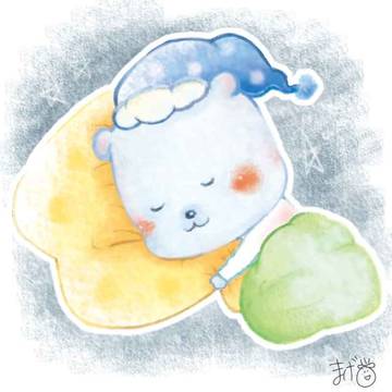 おやすみくまさんのイラスト