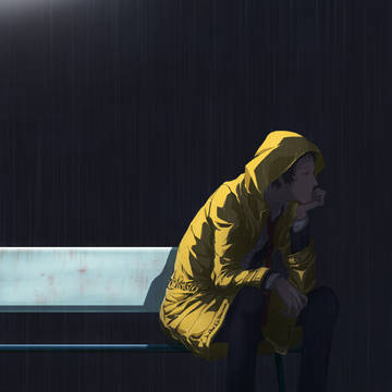 雨とコートと夜とベンチと足立さん