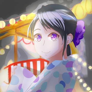浴衣で夏祭り。
