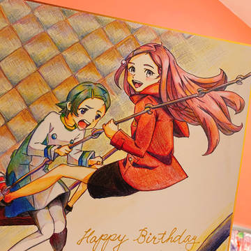 誕プレ描いた