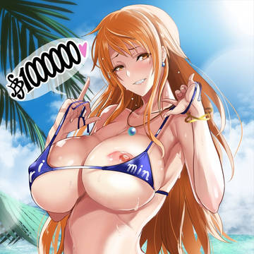 ビーチの木陰で幸せパンチ♡