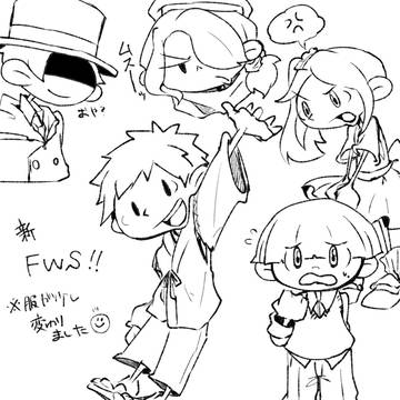 以前作った子達とジョンの落書き